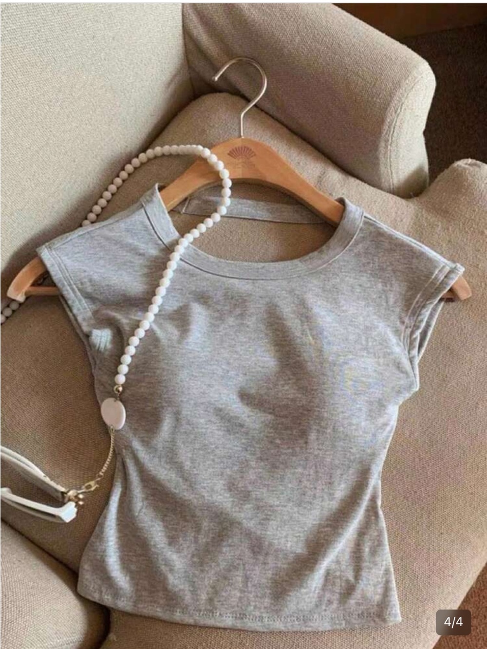 SHEIN Light Gray Sleeveless Crewneck Tank Top NWOT